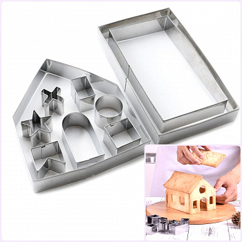 Вырубка Стальная Пряничный Домик | 3D набор 10 или 18 фигур