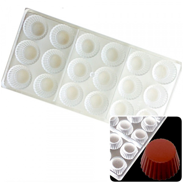 Поликарбонатная форма для шоколада 275*135*24 мм | Чашка мод.2166