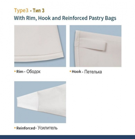 Кондитерский мешок многоразовый нейлон с покрытием Тип 1 (HEAVY, W/O) Кондитерский мешок многоразовый нейлон с покрытием Тип 1 (HEAVY, W/O)