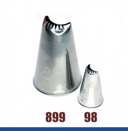Кондитерская насадка 98 Tulip™ лента с зубчиками ракушка (Shell Basketweave) малая, прорезь 10 мм