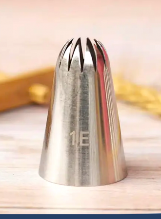 Кондитерская насадка 1Е закрытая звезда ∅ 18 мм, 12 лучей, Эконом