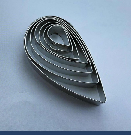 Вырубки Набор 7 шт Лепестки Розы 20-75•20 мм нержавеющая сталь