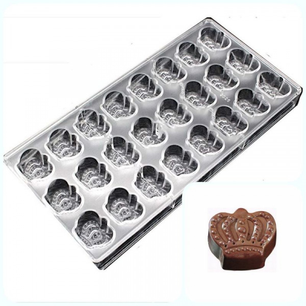 Поликарбонатная форма для шоколада 275*135*24 мм | Корона мод.2026