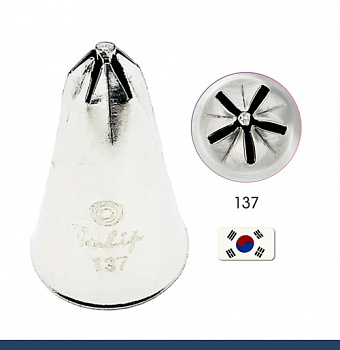 Кондитерская насадка 137 Tulip звезда закрытый центр