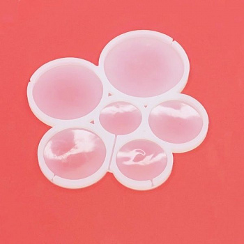 Силиконовая форма для карамели-шоколада-мастики 6 фигур - Круг 35-70 мм