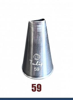 Кондитерская насадка 59 Tulip, Корея, прорезь 7.1 мм лепесток изогнутый