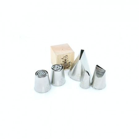 Дополнительный набор для зефирных цветов 5 шт | от Малиновки МК (насадки тюльпан L+ размер) вар.3 (128)