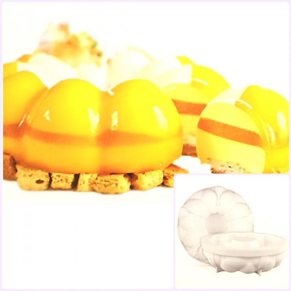 Силиконовая форма 3D для муссового торта | Сингапур ∅180 мм