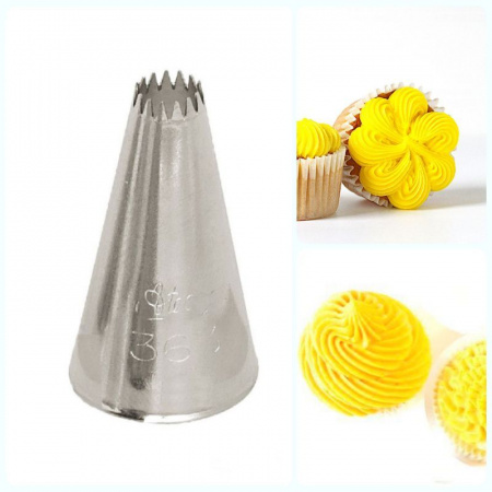 Кондитерская насадка открытая звезда №362-364, 199, 172, 195 от Ateco | Французкая трубочка станд. размер