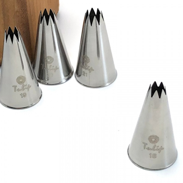 Кондитерская насадка открытая звезда №18 Tulip™ малый размер (diam. 4.7 mm; 7 лучей)